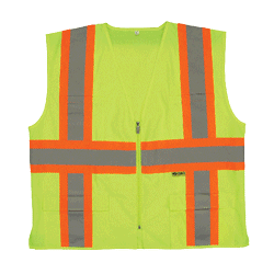 ANSI Class 2 Safety Vest, Solid, MNDOT W/6 Pockets