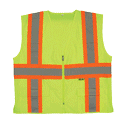 ANSI Class 2 Safety Vest, Solid, MNDOT W/6 Pockets