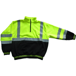 ANSI Class 3 Hi-Vis "1/4 Zip" Pull-Over Sweatshirt