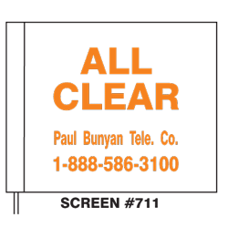 Screen# 711 Clear Flag - Orang