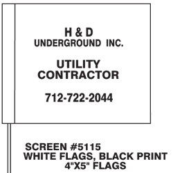 Screen# 5115 White Flag - Blac