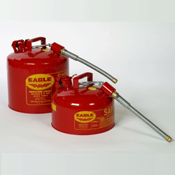 Type 2 Metal Safety Gas/Fuel Can, with Flexible Metal Spout