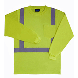 ANSI Class 2 Hi-Vis Birdseye Mesh Long Sleeve T-Shirt