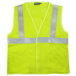 ARC/FR ANSI Class 2 Mesh Safety Vest - Velcro Closure - Lime