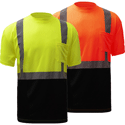 ANSI Class 2 Hi-Vis Black Bottom Birdseye Mesh T-Shirt