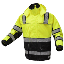 ANSI Class 3 ONYX Rip Stop Rain Jacket with Teflon Coating