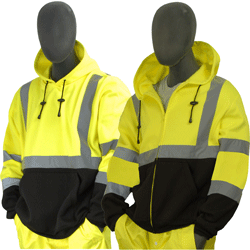 ANSI Class 3 Hi-Vis Sweatshirt - Lime/Black