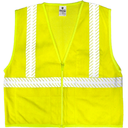 ARC/FR ANSI Class 2 Mesh Safety Vest - Zipper Closure - Lime