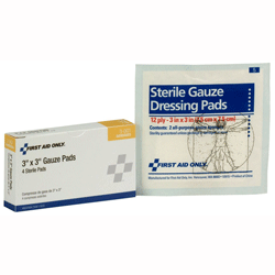 3"x3" Sterile Gauze Pads, 4/bo