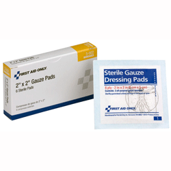 2"x2" Sterile Gauze Pads, 6/bo