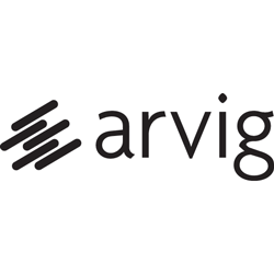 Screen print "arvig" logo. Bla