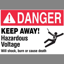 3.5"x5" DANGER ANSI Header Kee
