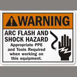 3.5"x5"  WARNING - ARC FLASH A