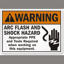 3.5"x5"  WARNING - ARC FLASH A