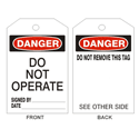 Lockout Tag - DANGER DO NOT OP