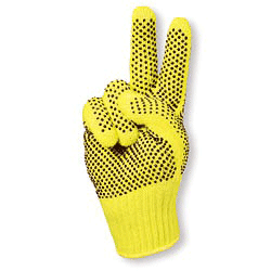 Kevlar String Knit Gloves - Cut Resistant with PVC Dots