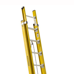 Werner Type 1AA Fiberglass Extension Ladder - Flat D-Rung