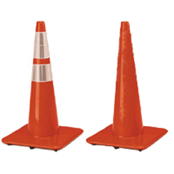 Traffic Cones - 28" with/without Reflective Collars