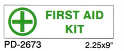 2.25"x9" First Aid Kit - Adhes